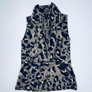 Ann Taylor 0P Leopard Blouse